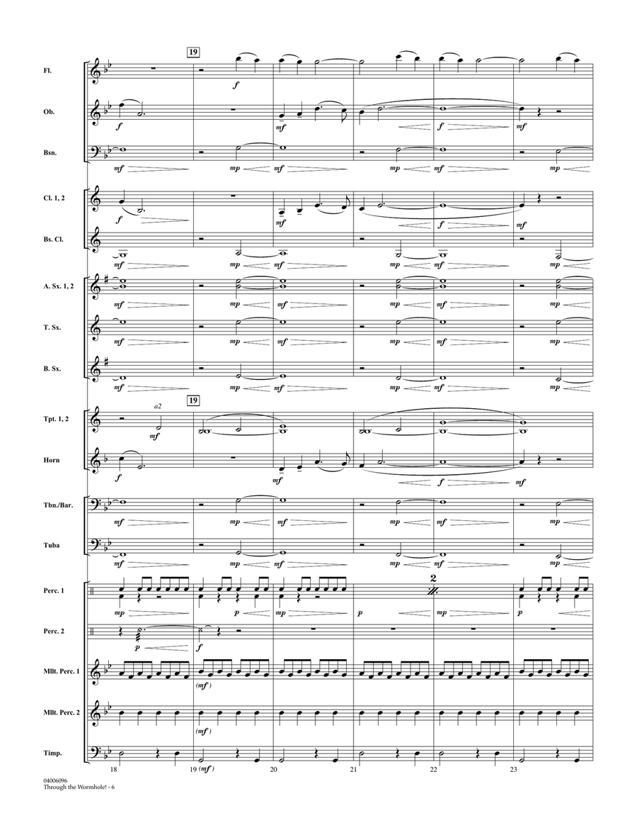 Through the Worm Hole - Conductor Score (Full Score) Concert Band scores gallery preview page 6