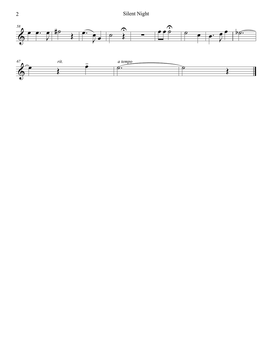 Silent Night (Duet for Soprano and Tenor Saxophone) Woodwind Duet scores gallery preview page 6