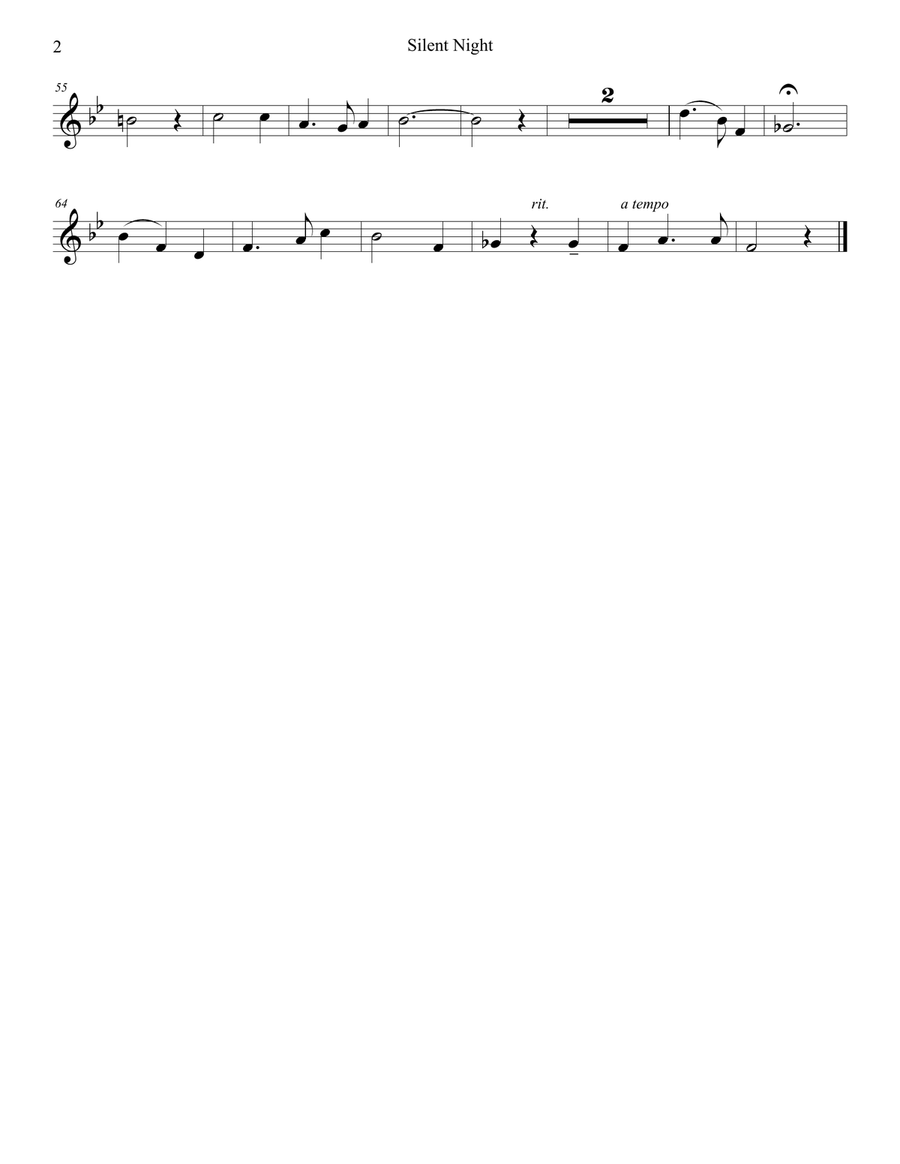 Silent Night (Duet for Violin and Cello) Piano Trio scores gallery preview page 6