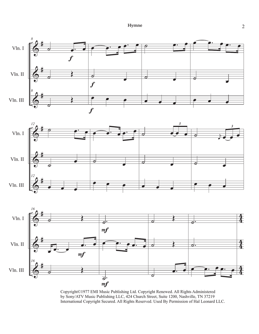 Hymne String Orchestra scores gallery preview page 6