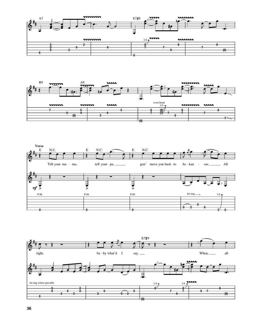 What'd I Say What'd I Say Guitar Tablature scores gallery preview page 2