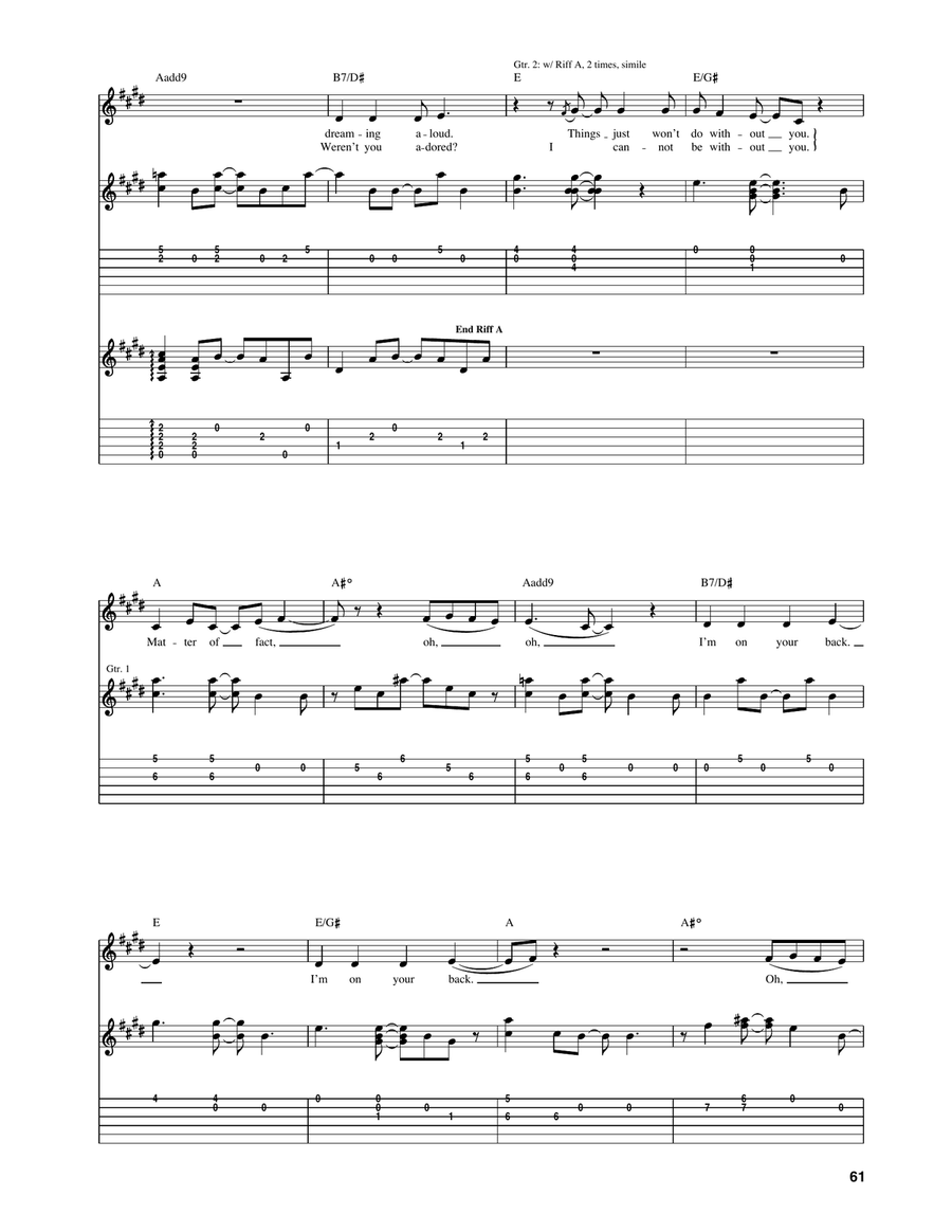 Walking After You Walking After You Guitar Tablature scores gallery preview page 2