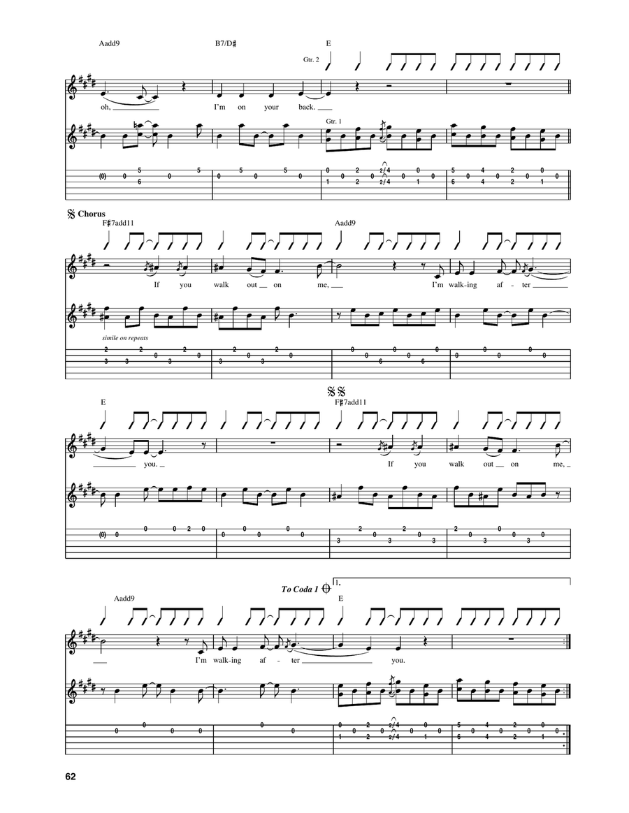Walking After You Walking After You Guitar Tablature scores gallery preview page 3