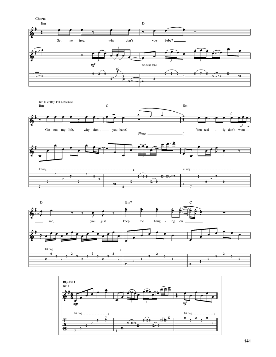 You Keep Me Hangin' On You Keep Me Hangin' On Guitar Tablature scores gallery preview page 3