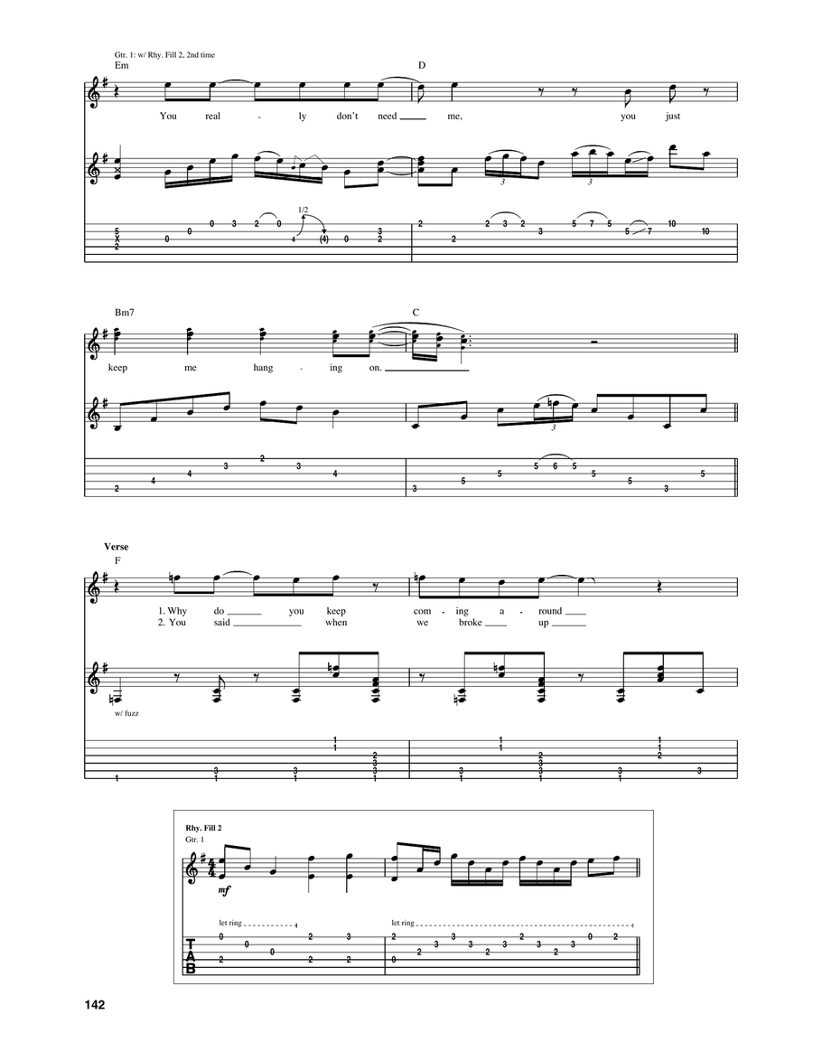You Keep Me Hangin' On You Keep Me Hangin' On Guitar Tablature scores gallery preview page 4
