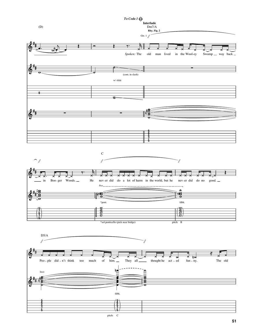 The Legend Of Wooley Swamp Acoustic Guitar scores gallery preview page 4