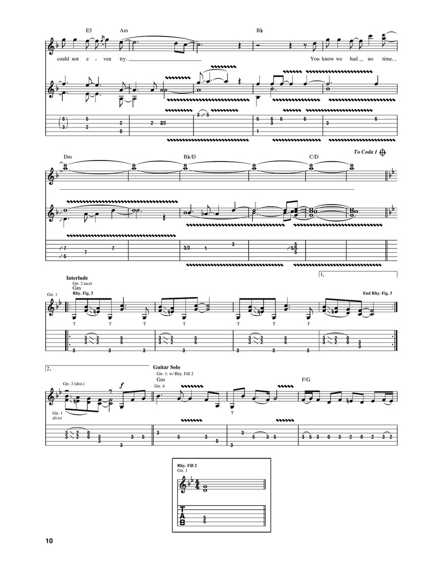 Burn Burn Electric Guitar scores gallery preview page 3