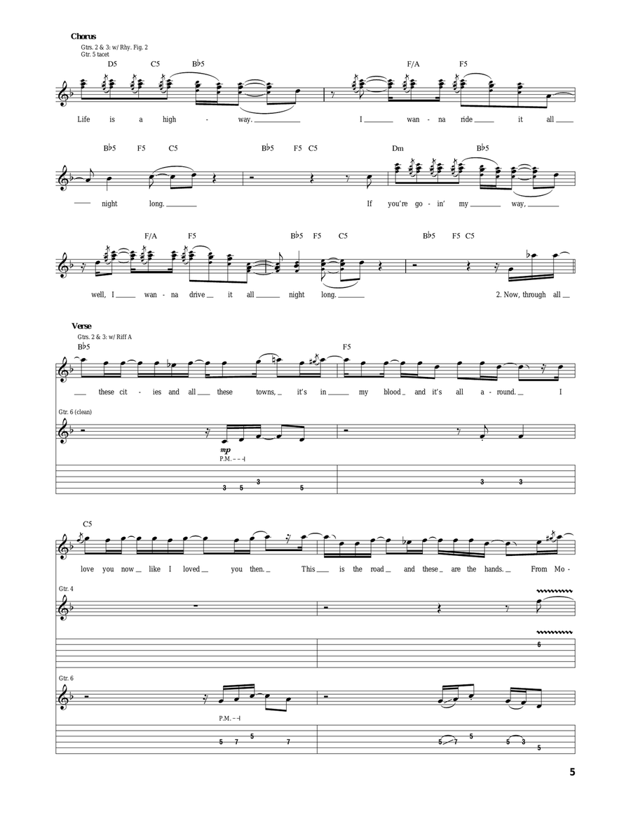 Life Is A Highway (from Cars) Acoustic Guitar scores gallery preview page 5