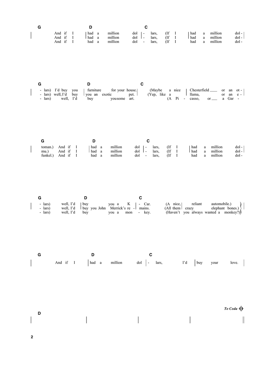 If I Had $1,000,000 Acoustic Guitar scores gallery preview page 2