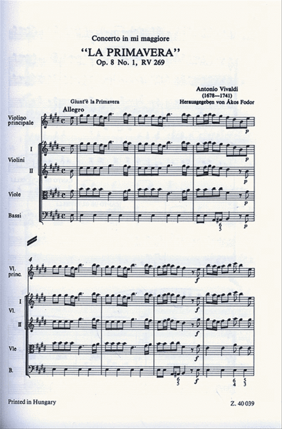 Le quattro stagioni op. 8 Violin scores gallery preview page 2