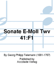 Sonate E-Moll Twv 41:F1