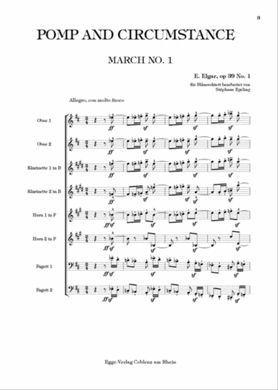 Pomp and Circumstance Bassoon scores gallery preview page 1