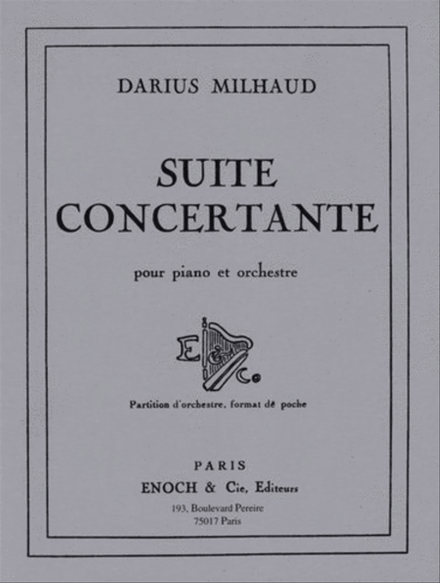 Suite Concertante, Pour Piano & Orchestre Piano scores gallery preview page 1