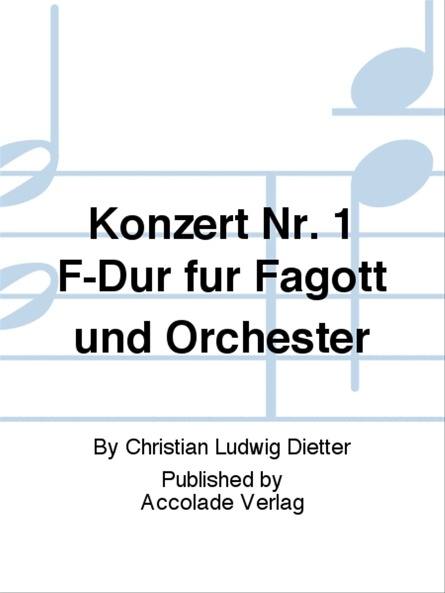 Konzert Nr. 1 F-Dur für Fagott und Orchester Orchestra scores gallery preview page 1