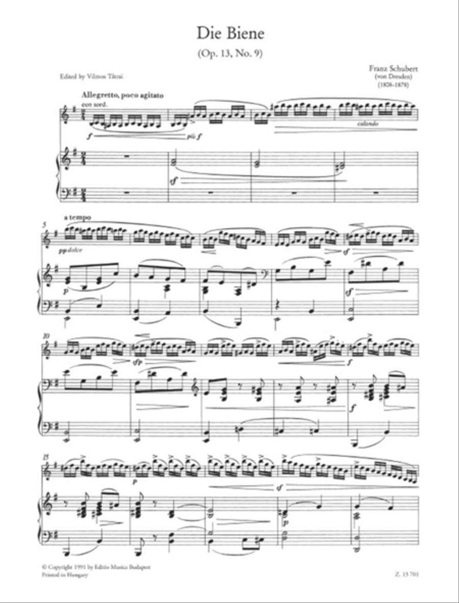 Die Biene op. 13, No. 9 Violin Solo scores gallery preview page 2