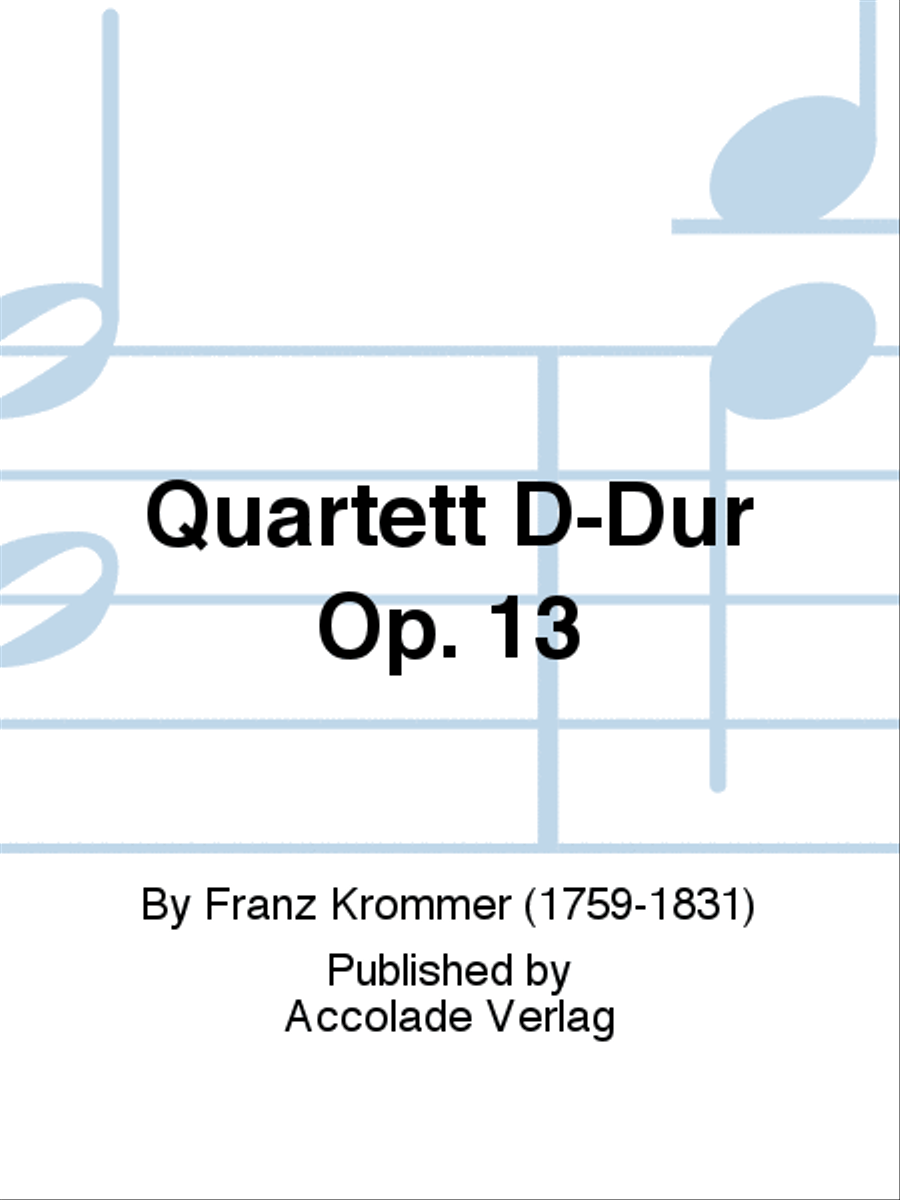 Quartett D-Dur Op. 13 Flute scores gallery preview page 1