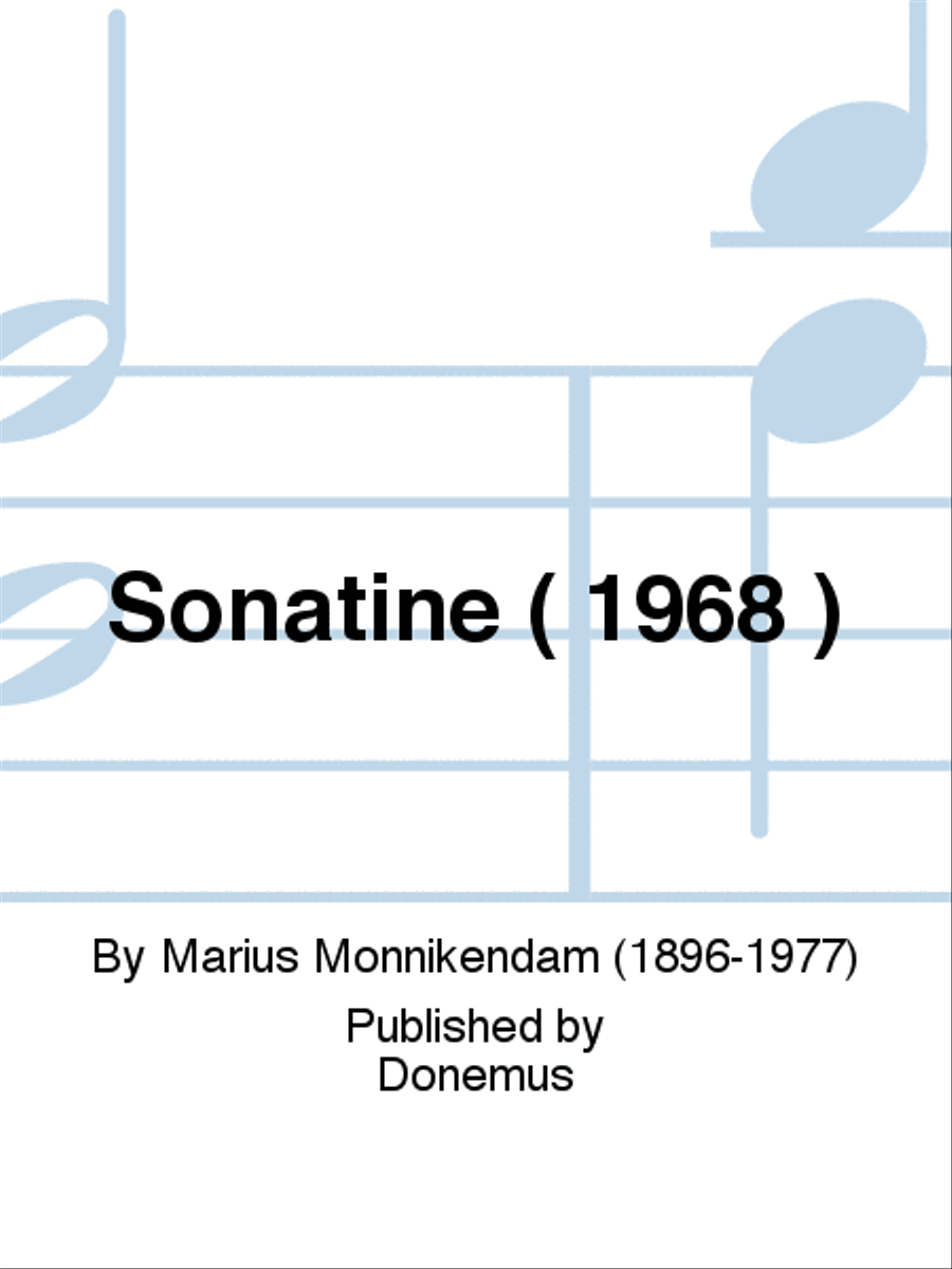 Sonatine ( 1968 ) Piano Solo scores gallery preview page 1
