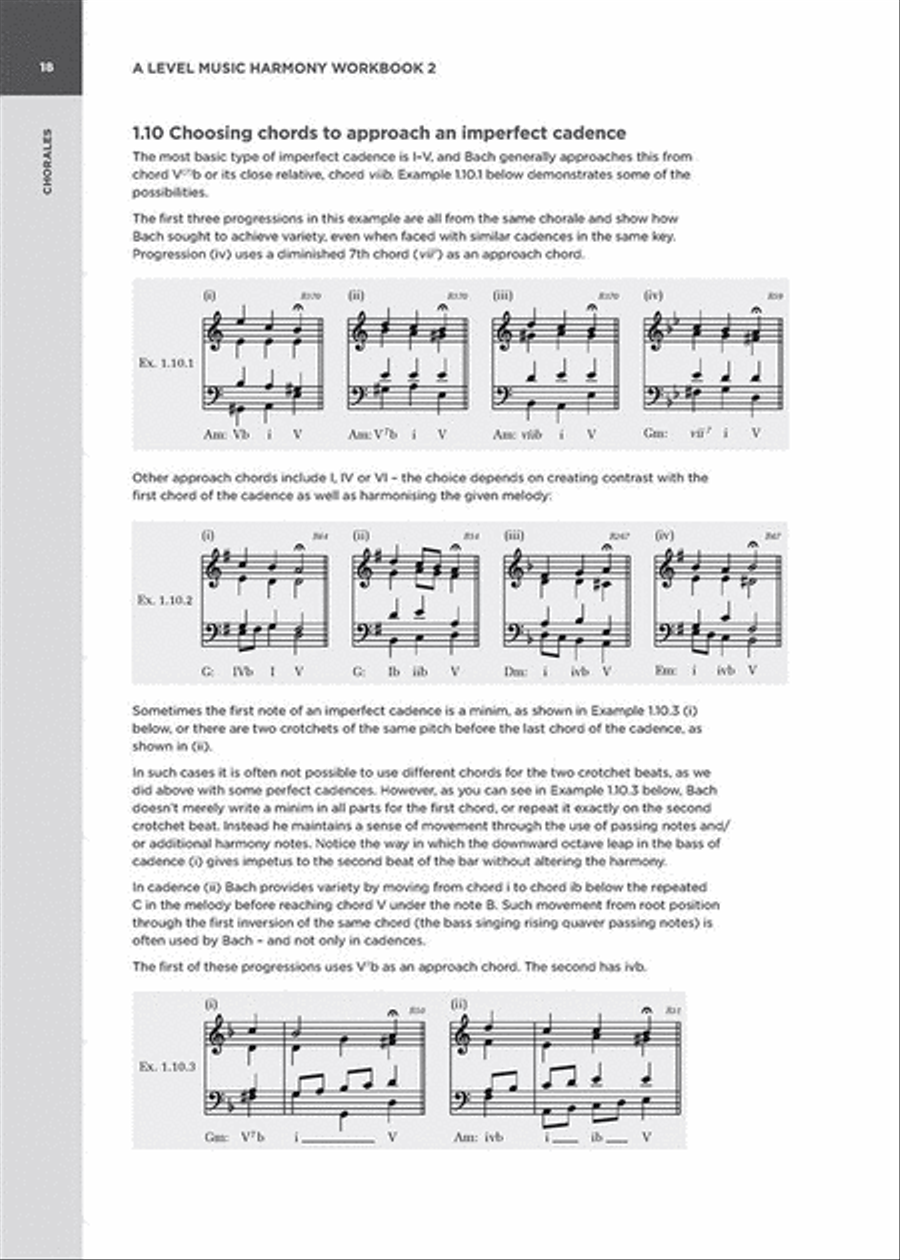 A Level Music Harmony Workbook 2 Activity Books scores gallery preview page 2