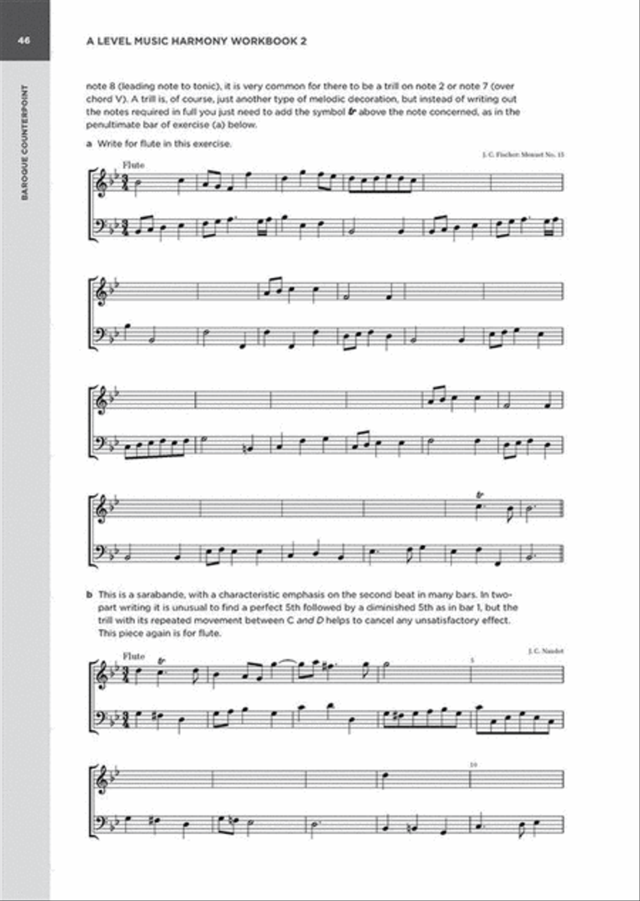 A Level Music Harmony Workbook 2 Activity Books scores gallery preview page 3