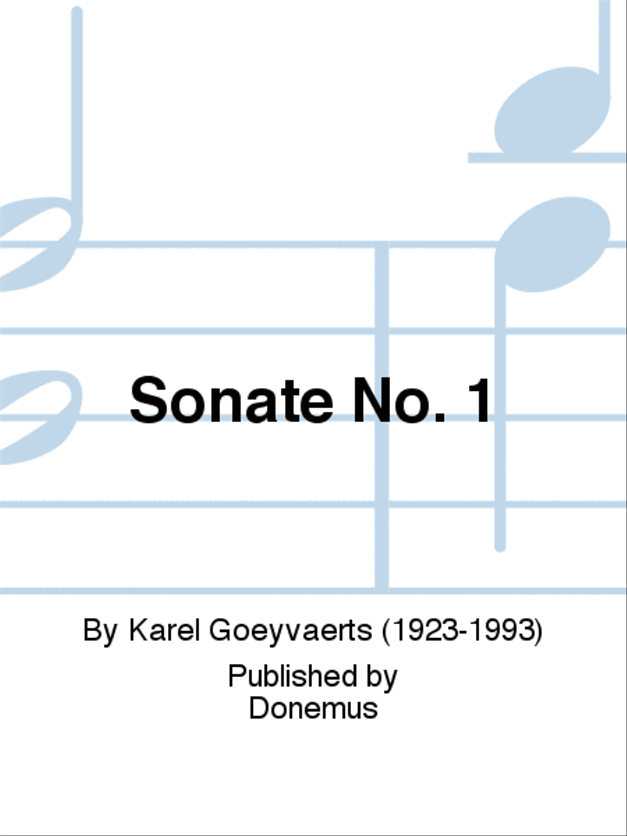 Sonate No. 1 Piano scores gallery preview page 1