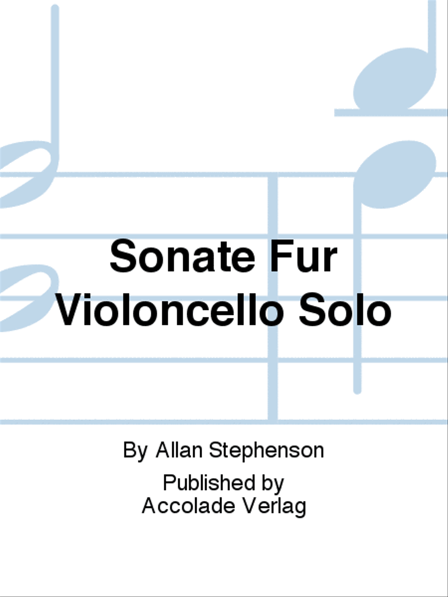 Sonate Für Violoncello Solo Cello Solo scores gallery preview page 1