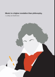 Beethoven Portrait Greetings Card