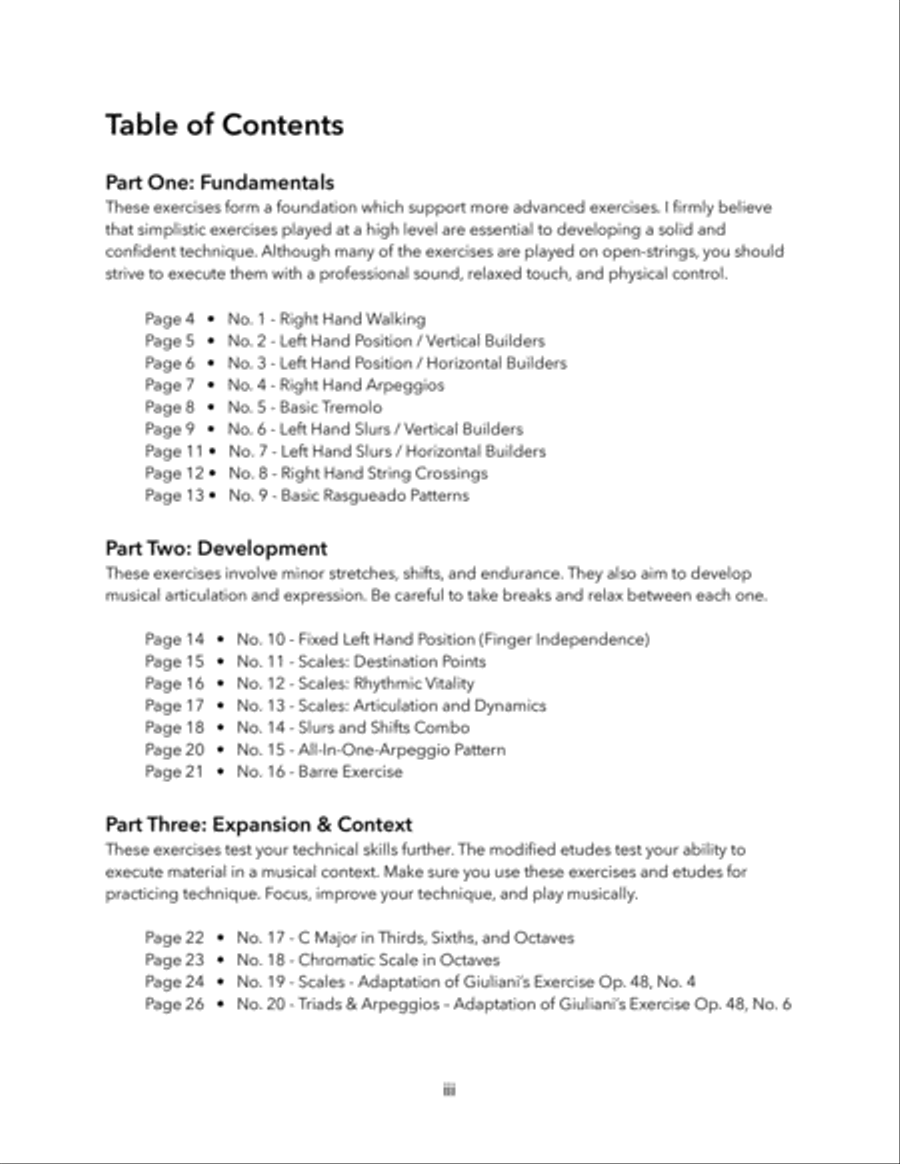 20 Favorite Exercises for Classical Guitar Acoustic Guitar scores gallery preview page 3