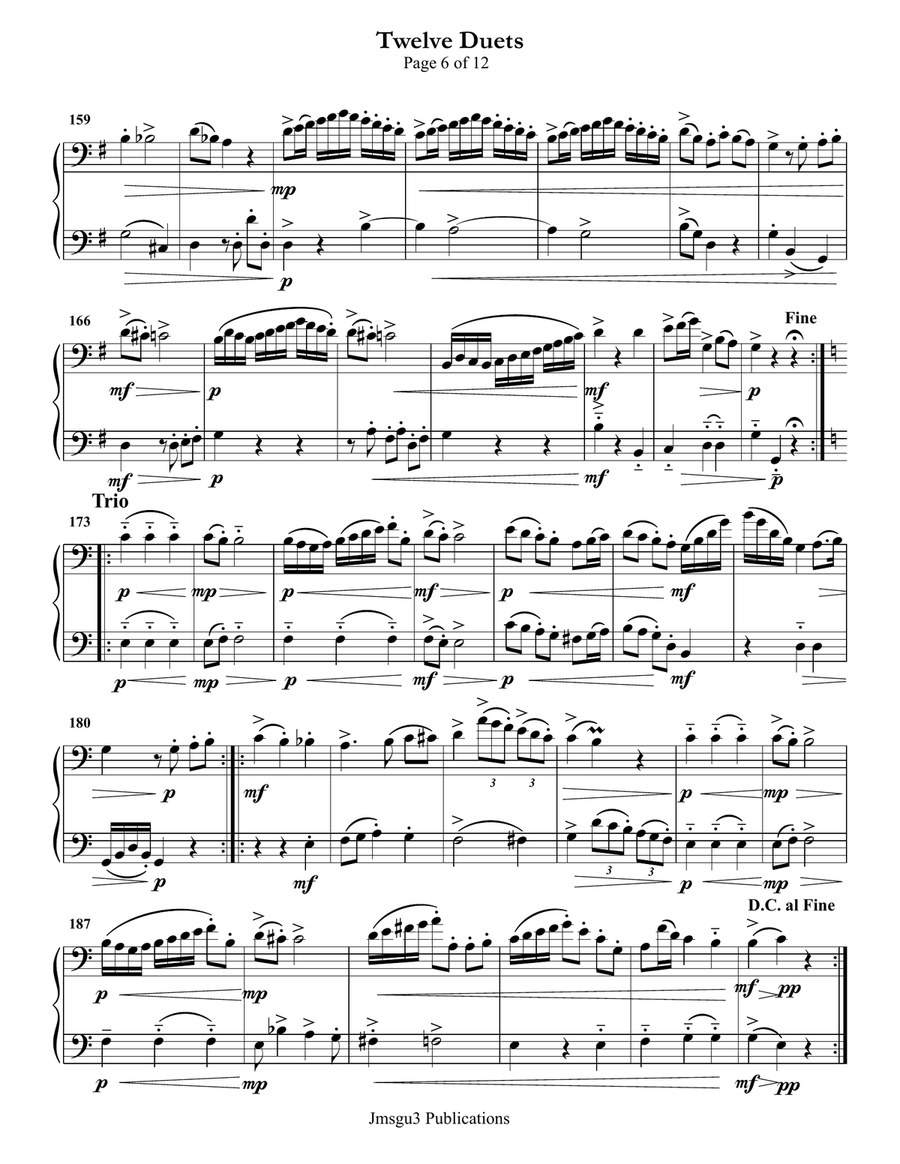 Mozart: Twelve Duets K. 487 for Cello Duo String Orchestra scores gallery preview page 6