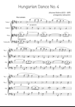 Hungarian Dance No. 4 for String Quartet