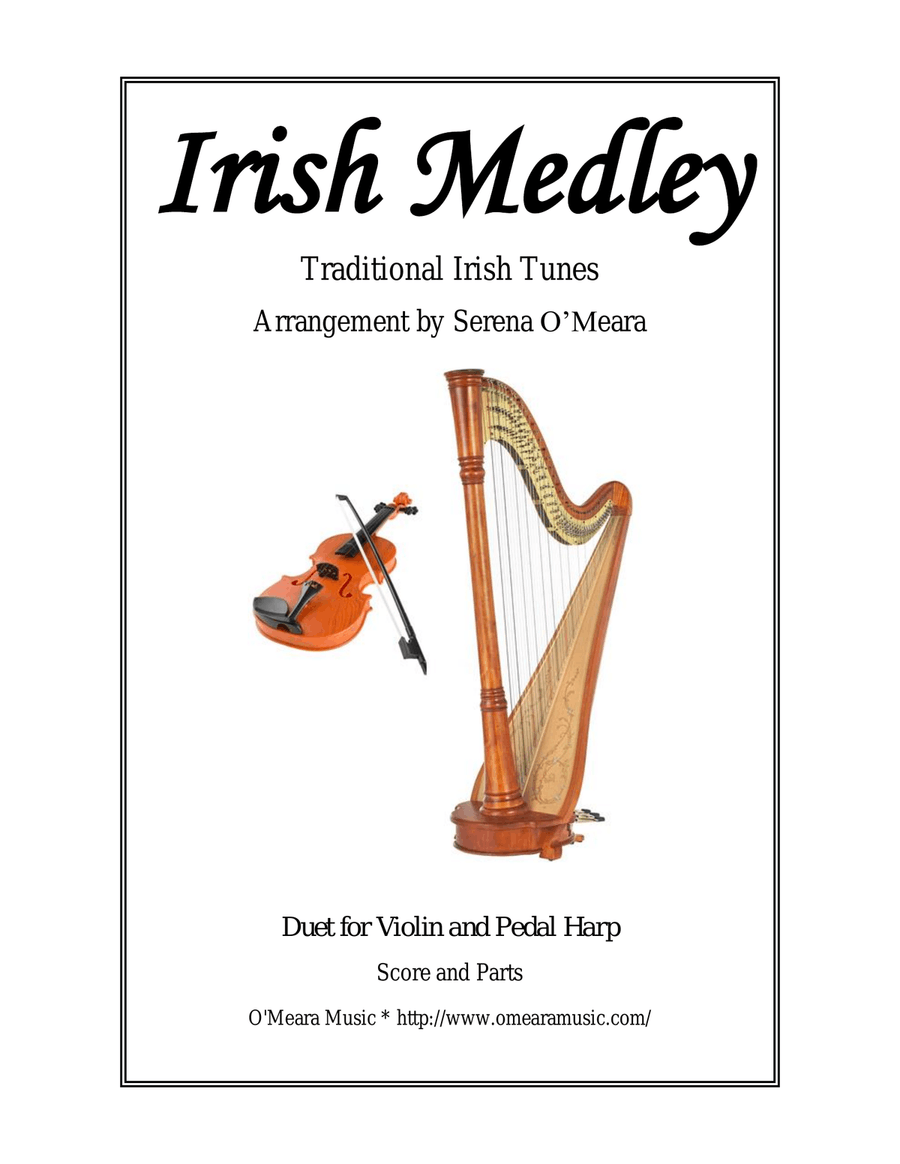 Irish Medley, Duet for Violin & Pedal harp String Duet scores gallery preview page 1