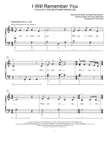 I Will Remember You (arr. Fred Kern)
