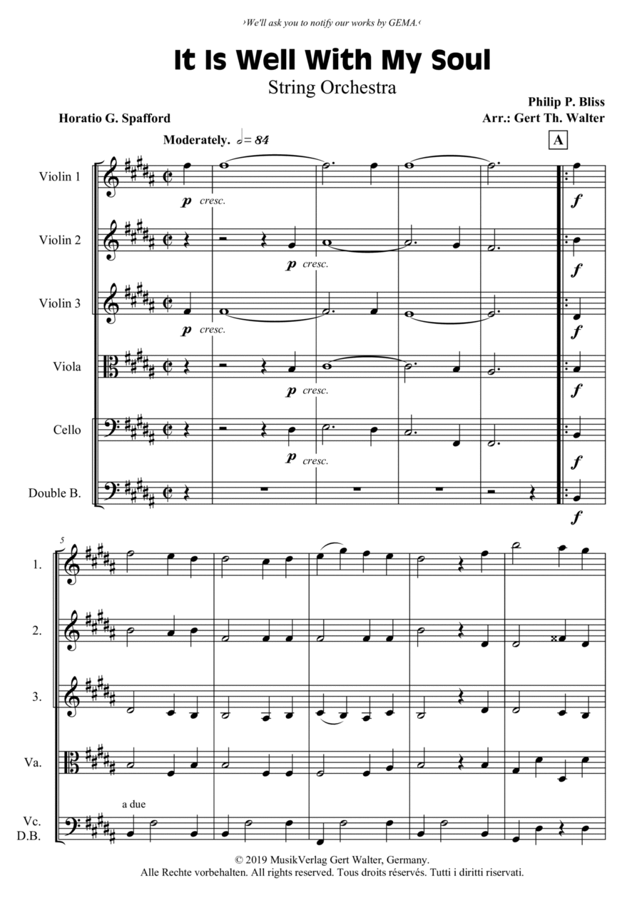 It Is Well With My Soul It Is Well With My Soul String Orchestra scores gallery preview page 1