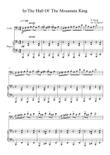 In The Hall Of The Mountain King, Edvard Grieg, For Cello & Piano