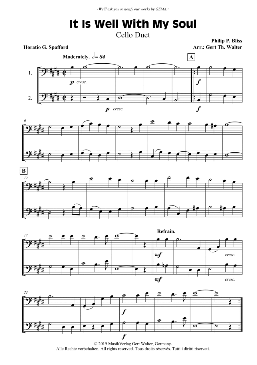 It Is Well With My Soul It Is Well With My Soul String Duet scores gallery preview page 1