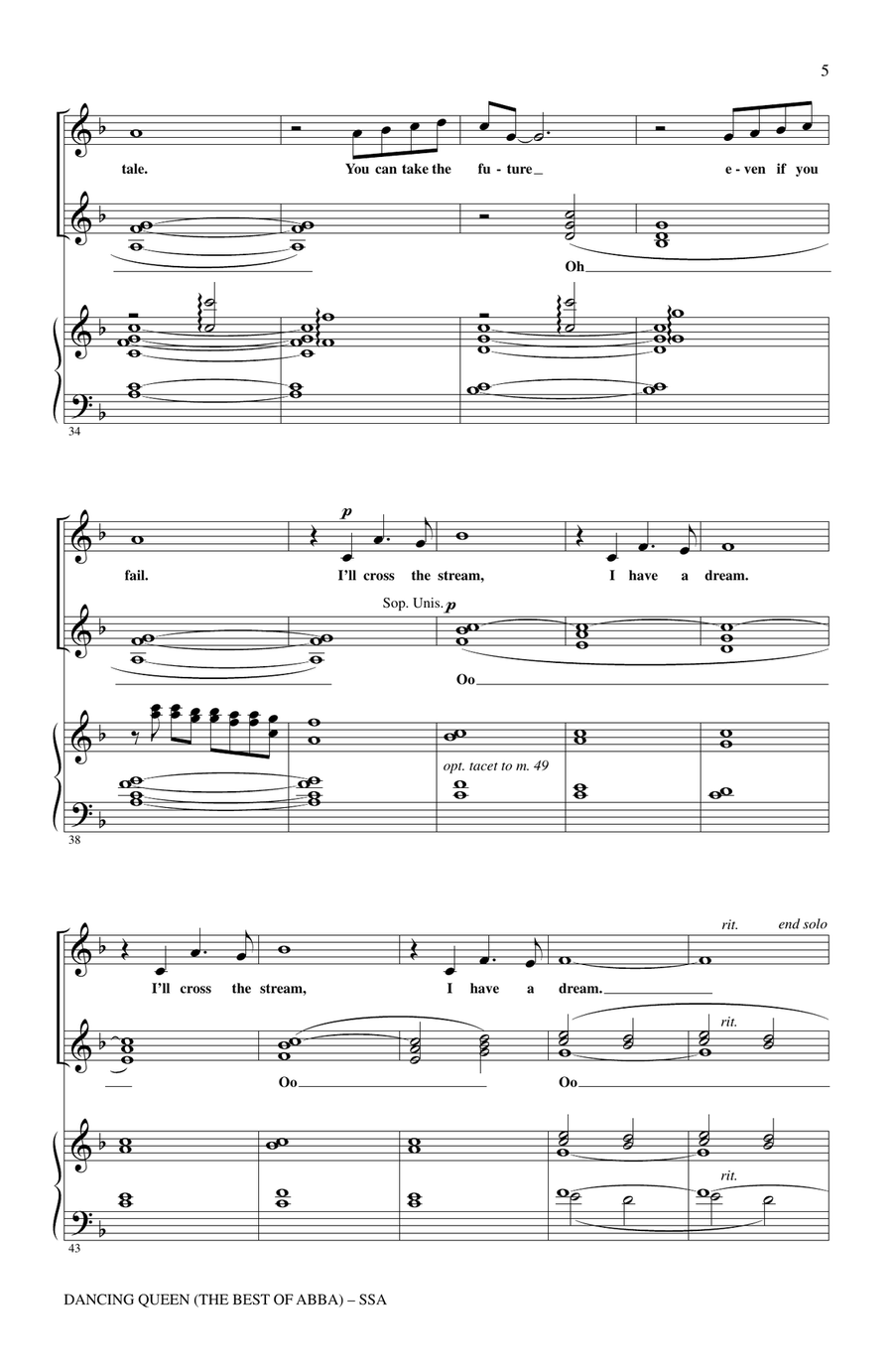 Mamma Mia! - Highlights from the Movie Soundtrack (arr. Mac Huff) SSA scores gallery preview page 3