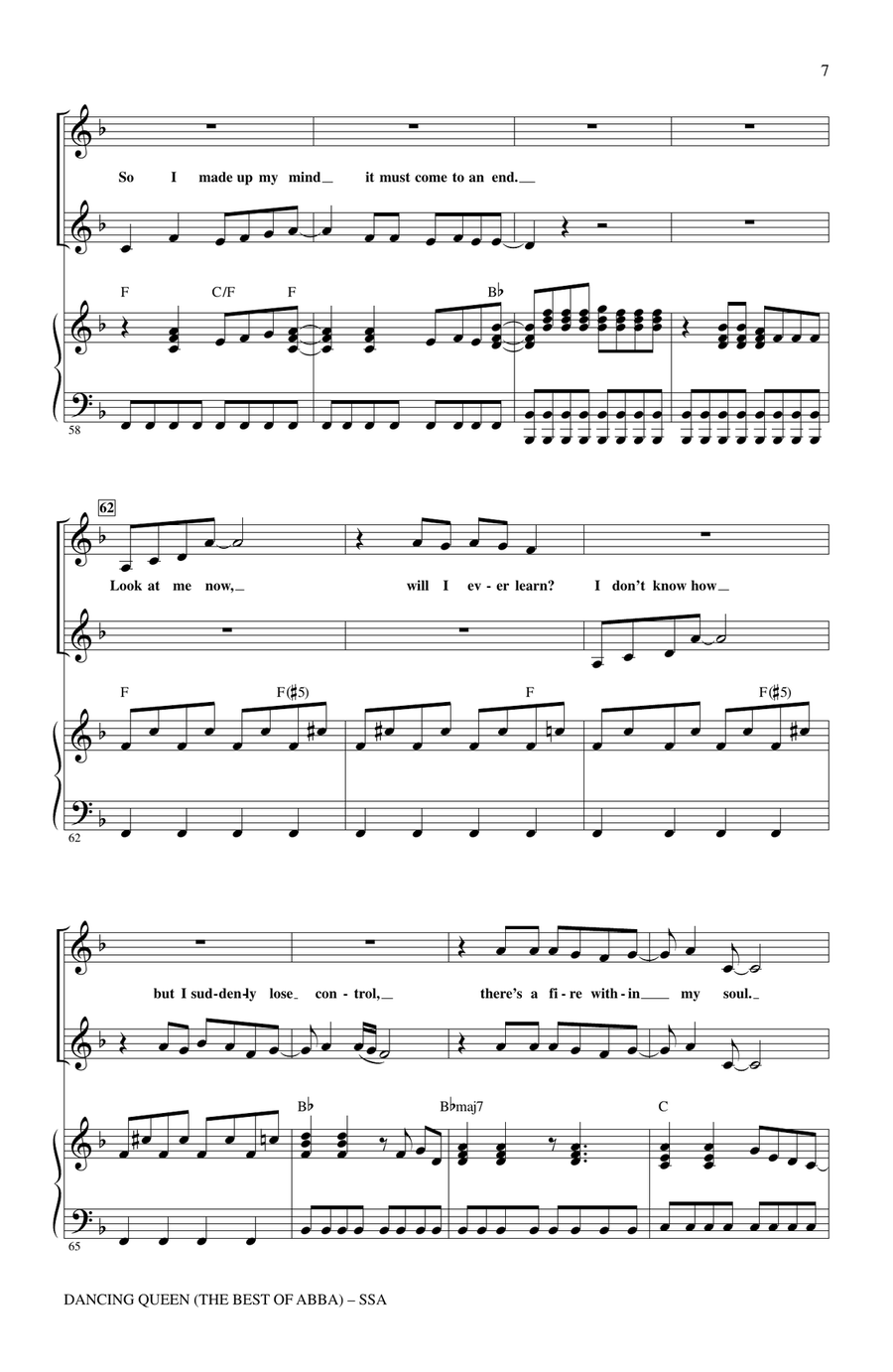 Mamma Mia! - Highlights from the Movie Soundtrack (arr. Mac Huff) SSA scores gallery preview page 5