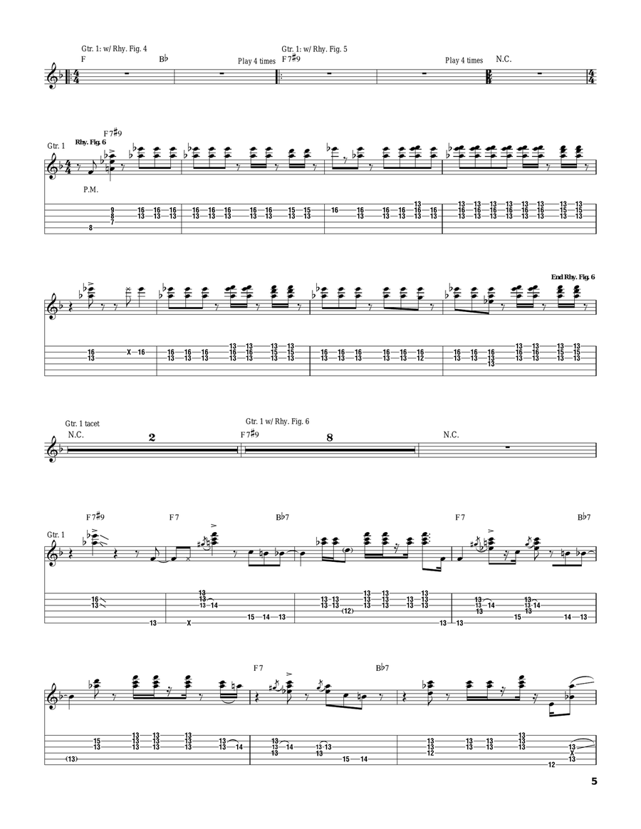 Push On 'Til The Day Push On 'Til The Day Guitar Tablature scores gallery preview page 5