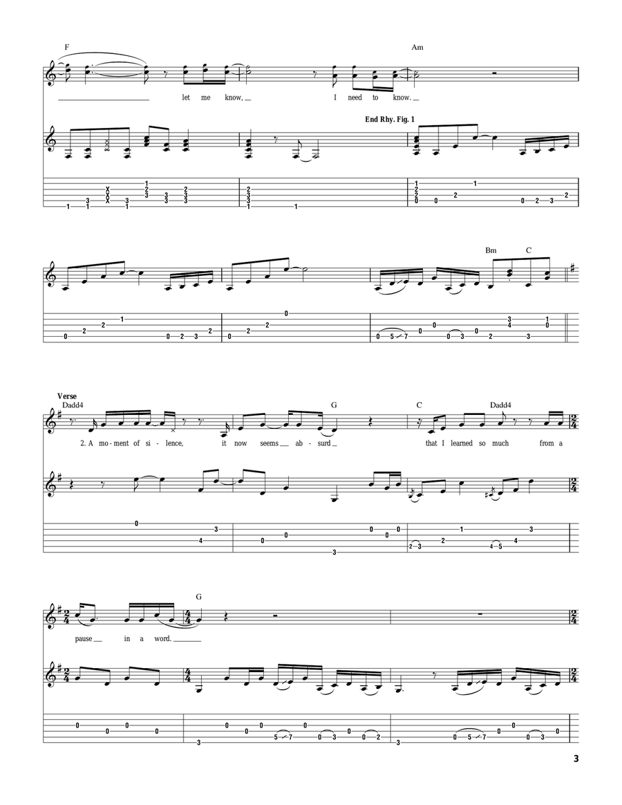 Flock Of Words Flock Of Words Guitar Tablature scores gallery preview page 3