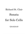 Sonata for Solo Cello