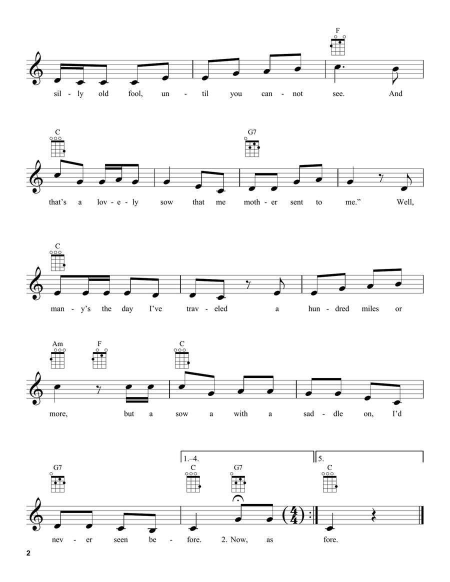 Seven Drunken Nights Seven Drunken Nights Ukulele scores gallery preview page 2