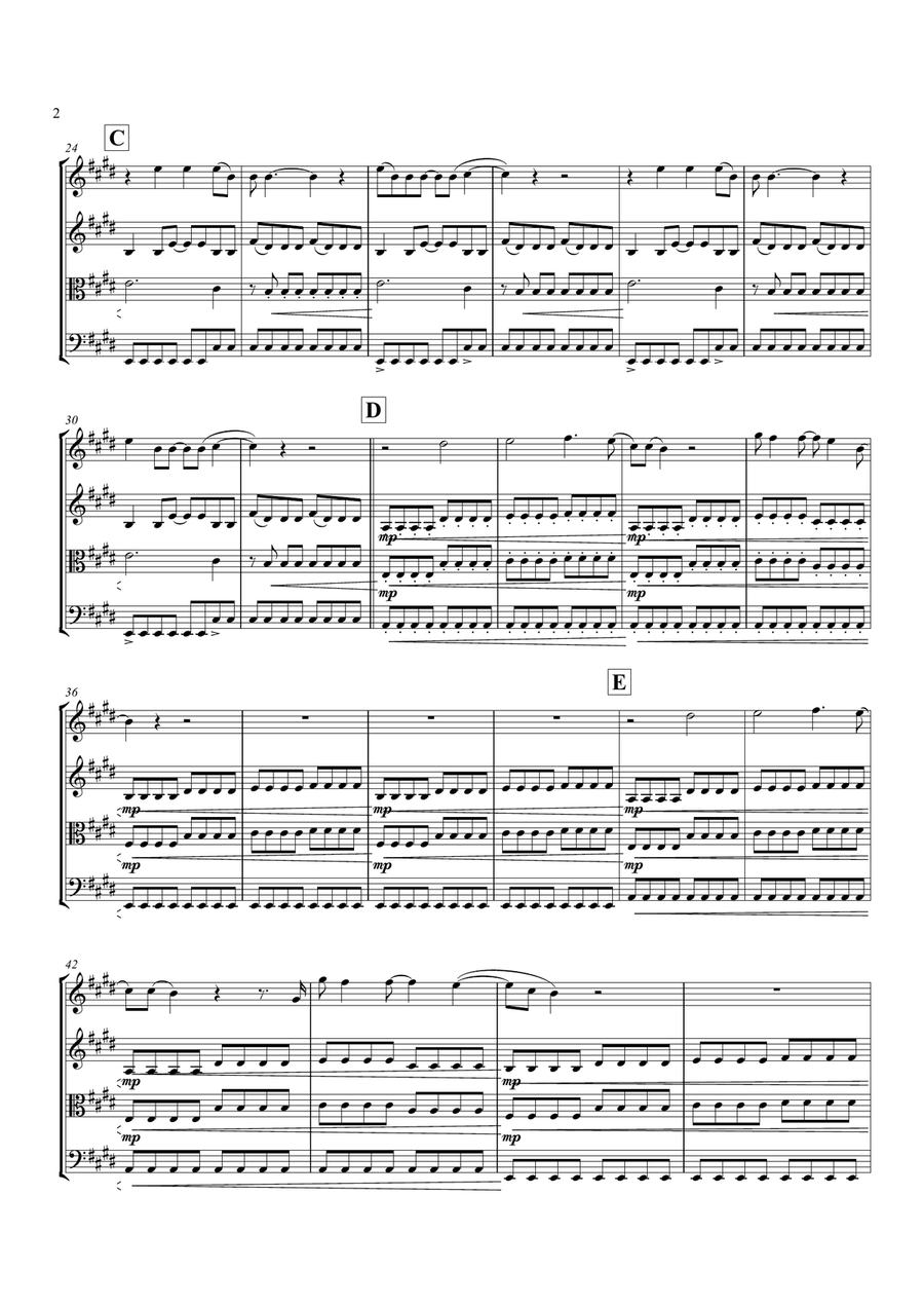 My Hero String Quartet scores gallery preview page 3