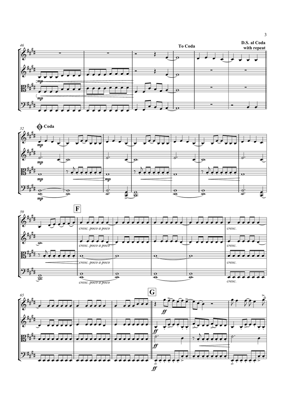 My Hero String Quartet scores gallery preview page 4