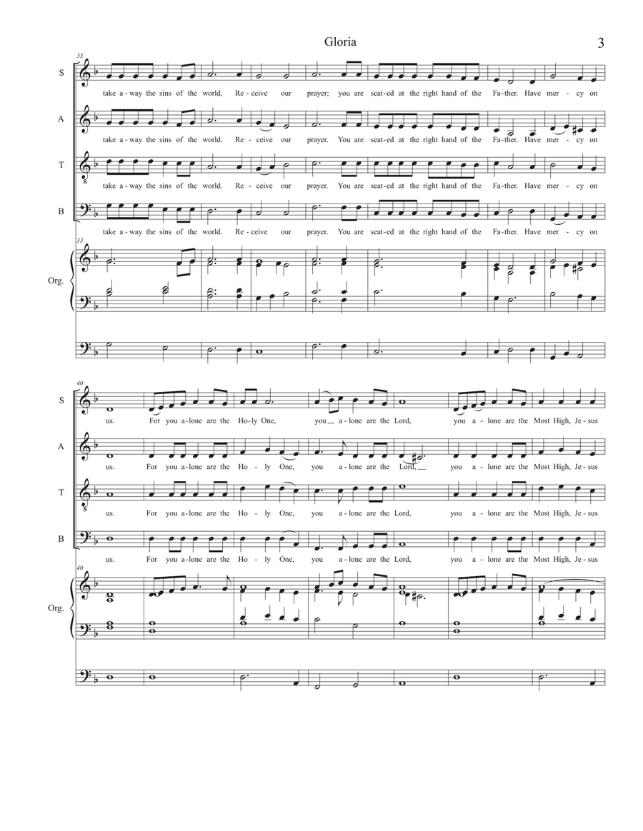 Mass of St. James Mass of St. James 4-Part scores gallery preview page 4