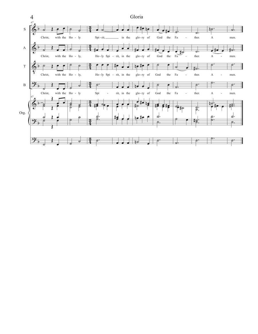 Mass of St. James Mass of St. James 4-Part scores gallery preview page 5