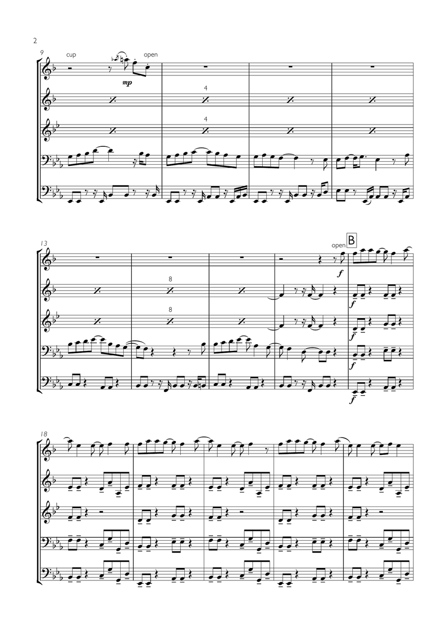 Teenage Dirtbag Teenage Dirtbag Brass Ensemble scores gallery preview page 2