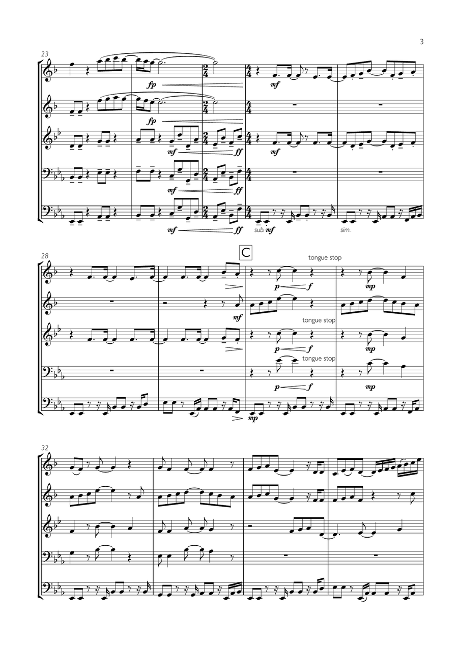 Teenage Dirtbag Teenage Dirtbag Brass Ensemble scores gallery preview page 3
