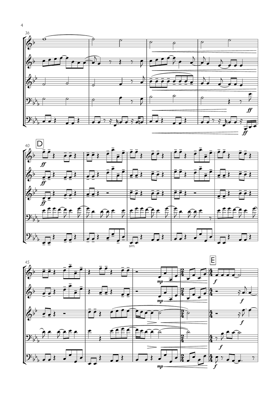 Teenage Dirtbag Teenage Dirtbag Brass Ensemble scores gallery preview page 4
