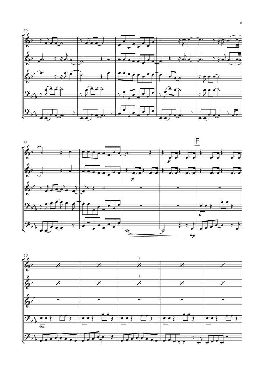 Teenage Dirtbag Teenage Dirtbag Brass Ensemble scores gallery preview page 5