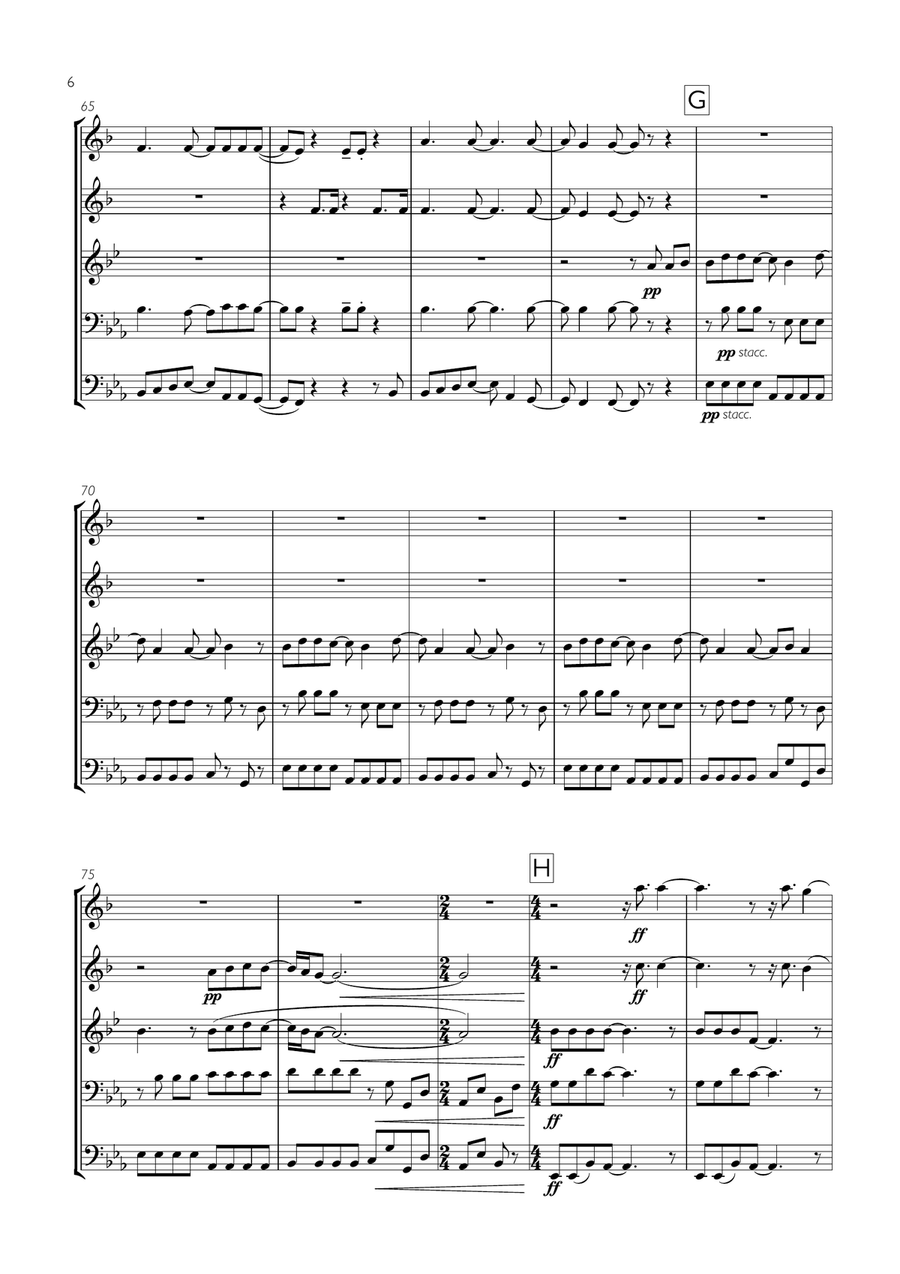 Teenage Dirtbag Teenage Dirtbag Brass Ensemble scores gallery preview page 6