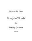 Study in Thirds for String Quintet (2019) - Score and Parts
